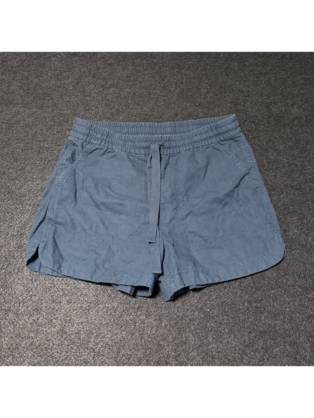 J.Crew Blue Linen Blend Drawstring Elastic Waist Shorts - Size XS